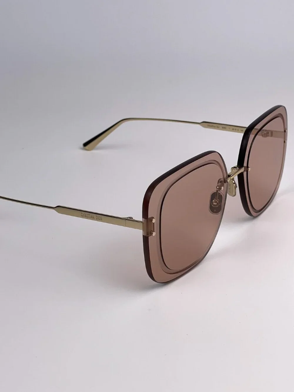 DIOR ULTRADIOR SU B0E0 PINK GOLD SQUARE OVERSIZED SUNGLASSES